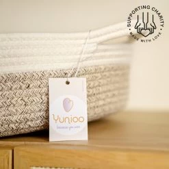 YUNIOO™ Deluxe Aankleedkussen 'Sydney' - Verschoonmand 80cm - Mozesmand - Gratis Reismatje, Comfortabel Matras En Waterafstotend Hoeslaken - Extra Stevig Gevlochten Katoen - Ontwikkeld In NL - Steun Een Goed Doel - Baby Changing Basket - Babykamer -Babyproducten Uitverkoop 1200x1200 1154