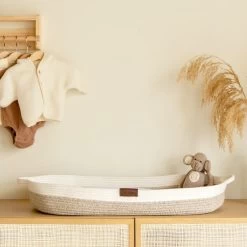 YUNIOO™ Deluxe Aankleedkussen 'Sydney' - Verschoonmand 80cm - Mozesmand - Gratis Reismatje, Comfortabel Matras En Waterafstotend Hoeslaken - Extra Stevig Gevlochten Katoen - Ontwikkeld In NL - Steun Een Goed Doel - Baby Changing Basket - Babykamer -Babyproducten Uitverkoop 1200x1200 1155