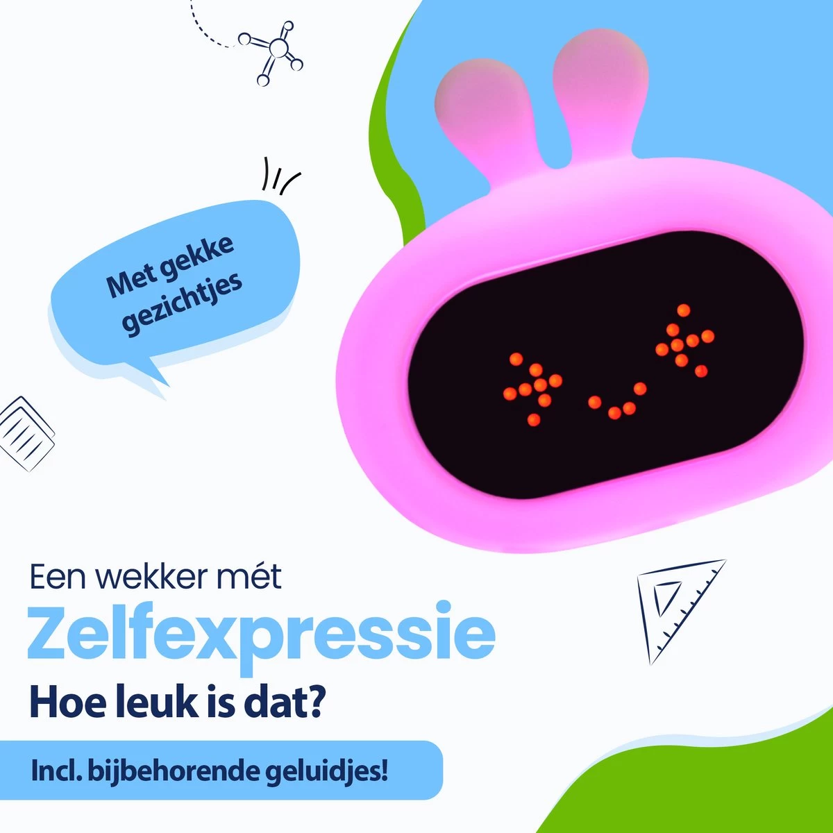 Kadoing Konijn Kinderwekker - Met Gezichtsuitdrukkingen En TAP-ON - Wake Up Light Voor Kinderen - Wekker Digitaal - Kinderklok - Nachtlamp - Slaapkamer - Kinderkamer - Kinderspeelgoed - Speelgoed Cadeau 2 Kadoing Konijn Kinderwekker - Met Gezichtsuitdrukkingen En TAP-ON - Wake Up Light Voor Kinderen - Wekker Digitaal - Kinderklok - Nachtlamp - Slaapkamer - Kinderkamer - Kinderspeelgoed - Speelgoed Cadeau - Afbeelding 2