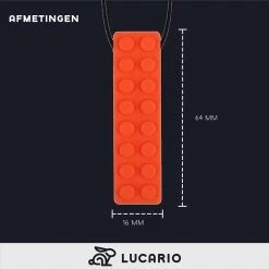 Bijtketting - Kauwketting | Bouwblokje Patroon Oranje -Babyproducten Uitverkoop 1200x1200 117