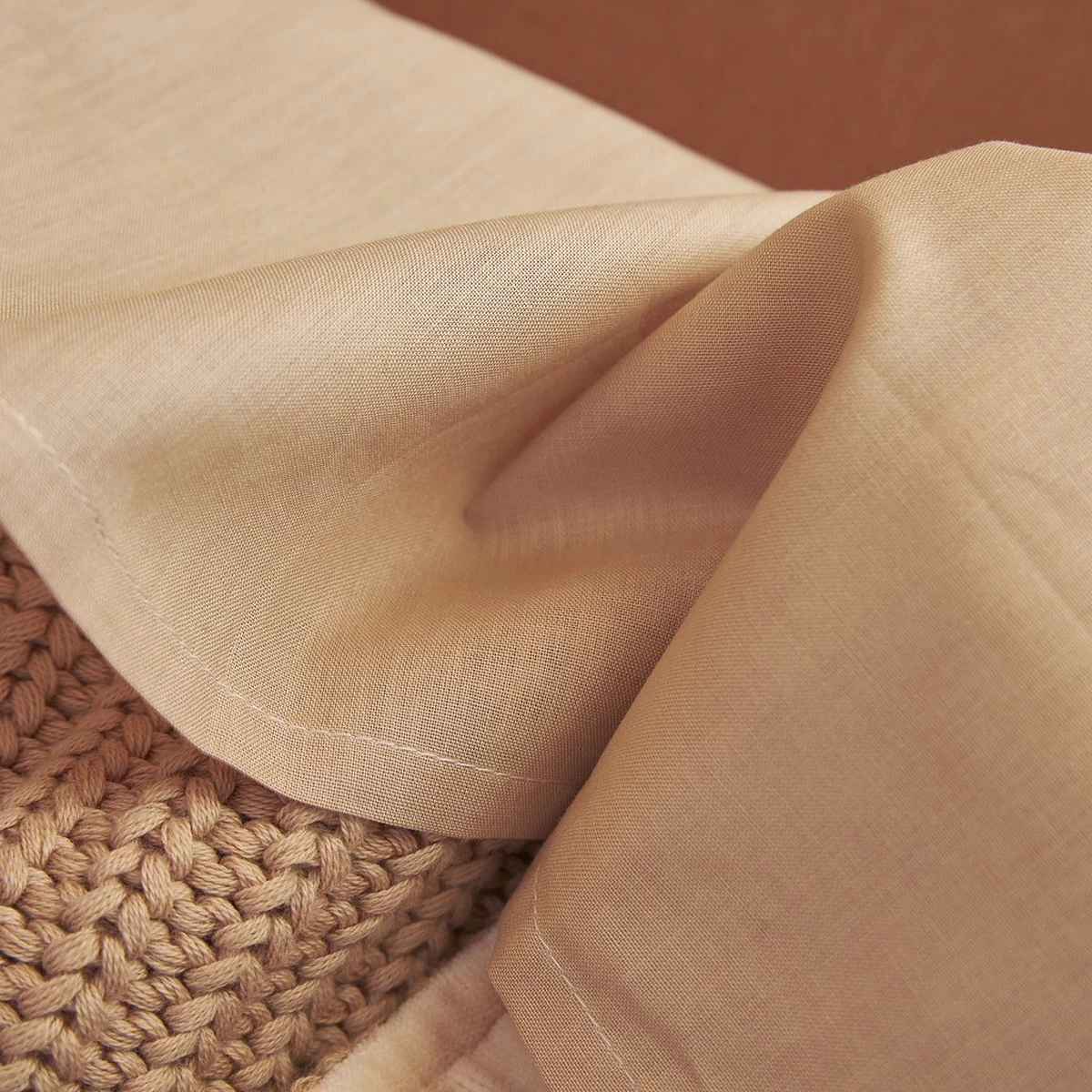 Meyco Uni Wieglaken 2-pack - Camel/warm Sand - 75x100 Cm 4 Meyco Uni Wieglaken 2-pack - Camel/warm Sand - 75x100 Cm - Afbeelding 4