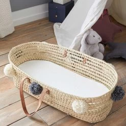 Bamboe Ovaal Matras - 72x32 Cm | Mozesmand - Kinderwagen - Wieg | Zacht Aanvoelend | 4 Cm Dik | Afneembare Hoes | Oeko-Tex® | EU-product -Babyproducten Uitverkoop 1200x1200 1368