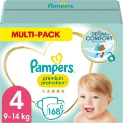 Pampers® Pampers Premium Protection Luiers - Maat 4 (9-14 Kg) - 168 Stuks - Multi-Pack -Babyproducten Uitverkoop 1200x1200 1470