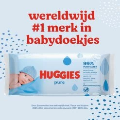 Huggies Billendoekjes - Pure 99% Water - 18 X 56 Stuks - 1008 Doekjes - Voordeelverpakking -Babyproducten Uitverkoop 1200x1200 1596