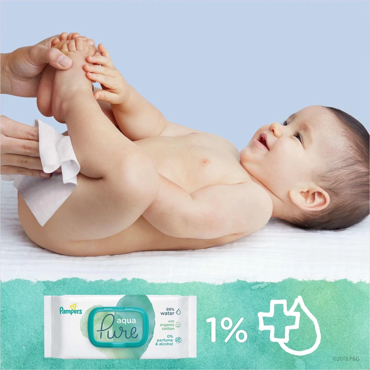 Pampers® Pampers Aqua Pure Billendoekjes - 432 Doekjes 6 Pampers® Pampers Aqua Pure Billendoekjes - 432 Doekjes - Afbeelding 6