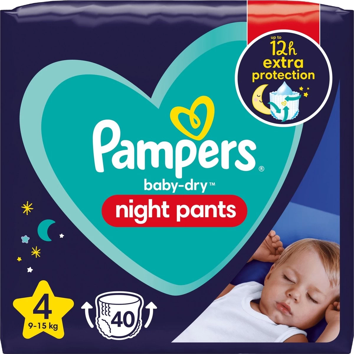 Pampers® Pampers - Night Pants - Maat 4 - Small Pack - 40 Luierbroekjes 2 Pampers® Pampers - Night Pants - Maat 4 - Small Pack - 40 Luierbroekjes - Afbeelding 2