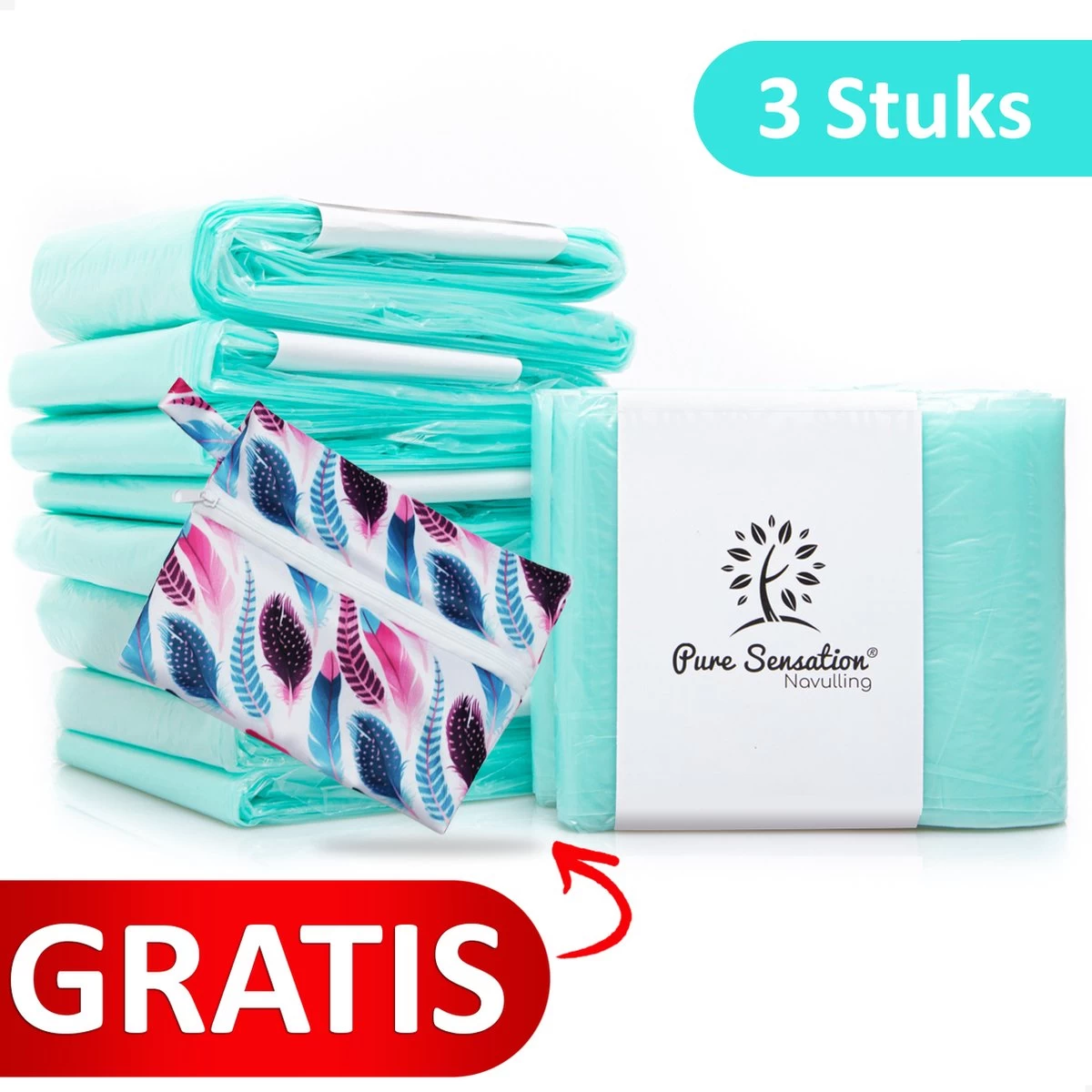 Pure Sensation® Luieremmer Navulling - 3 Stuks - Geschikt Voor Korbell - Inclusief Extra Luier Etui - Navullingen 15/16 Liter - Luieremmer Zakken - Luieremmernavullingen - Luieremmers - Korbell Luieremmer – Luiertasje - Korbell Navulling 1 Pure Sensation® Luieremmer Navulling - 3 Stuks - Geschikt Voor Korbell - Inclusief Extra Luier Etui - Navullingen 15/16 Liter - Luieremmer Zakken - Luieremmernavullingen - Luieremmers - Korbell Luieremmer – Luiertasje - Korbell Navulling