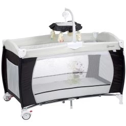 Campingbed BabyGO Sleeper DeLuxe Zwart (incl. Bodemverhoger) -Babyproducten Uitverkoop 1200x1200 199