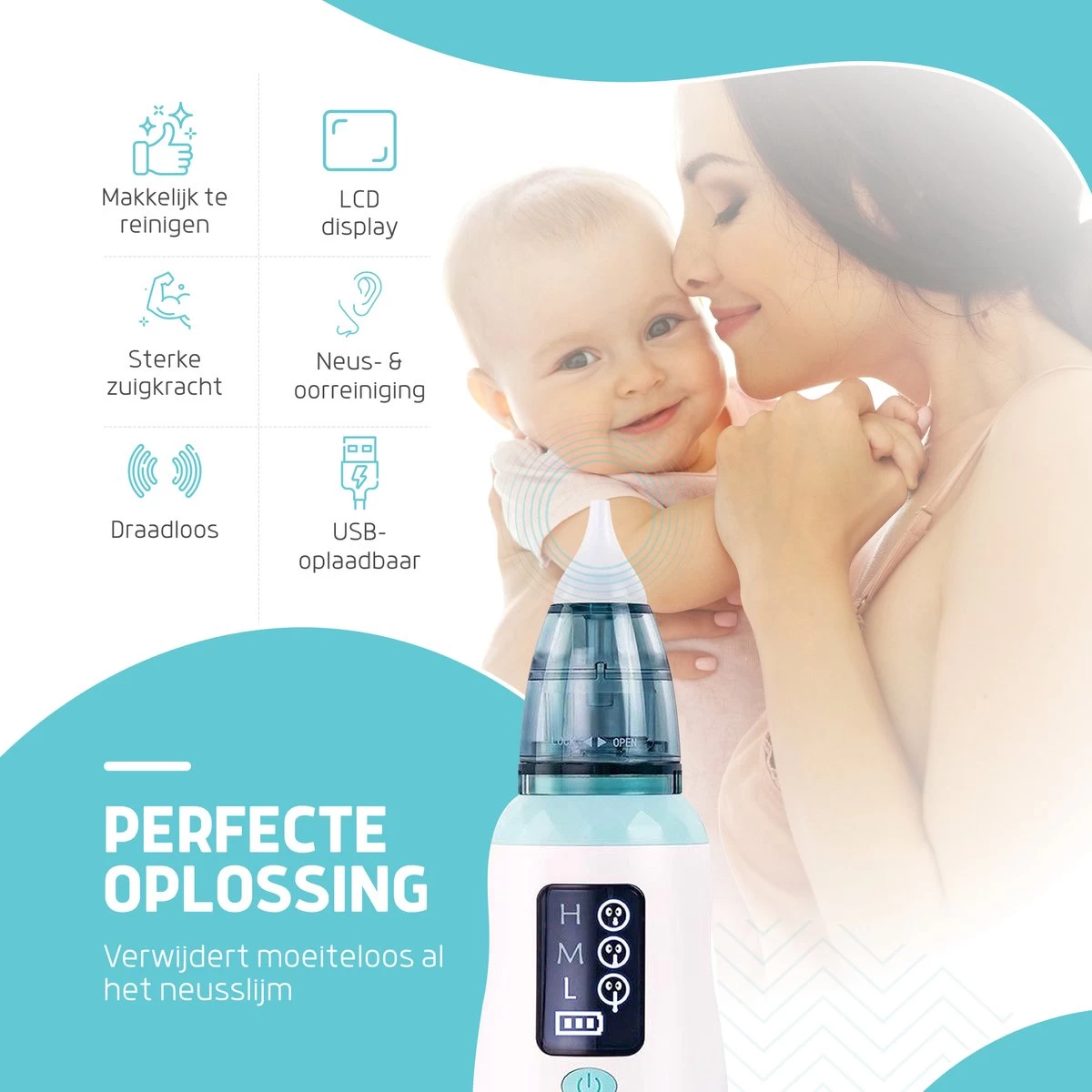 Hoy En Dia® Neusreiniger Baby Snoetenpoetsers - Neuspeer Met USB - Elektrische Neuszuiger En Oorreiniger 5 Hoy En Dia® Neusreiniger Baby Snoetenpoetsers - Neuspeer Met USB - Elektrische Neuszuiger En Oorreiniger - Afbeelding 5