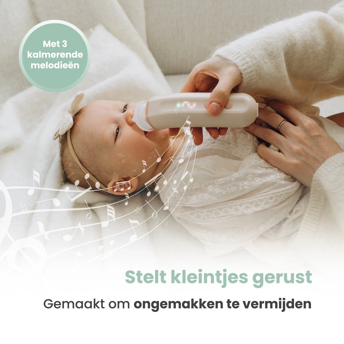 Babily® - Elektrische Neusreiniger Voor Baby's - 0 T/m 6 Jaar - Neuszuiger - Neuspeer - Snoetenpoetser - Toetenveger - Aspirator - Incl. 5 Zuigkrachtstanden En 3 Kalmerende Melodieën 5 Babily® - Elektrische Neusreiniger Voor Baby's - 0 T/m 6 Jaar - Neuszuiger - Neuspeer - Snoetenpoetser - Toetenveger - Aspirator - Incl. 5 Zuigkrachtstanden En 3 Kalmerende Melodieën - Afbeelding 5