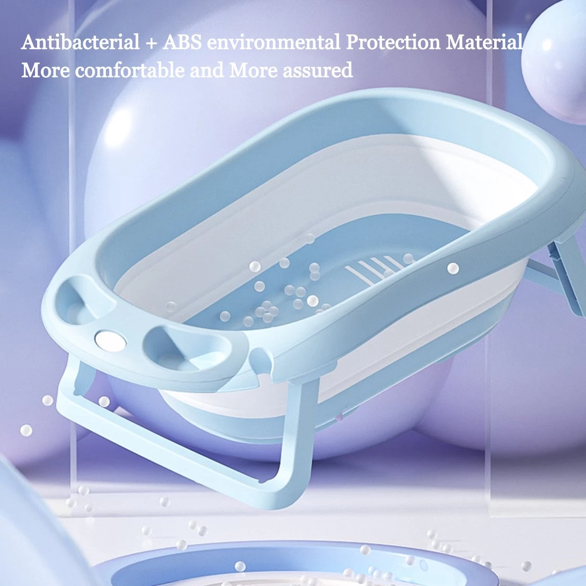 K IKIDO Babybadje - Opvouwbaar Bad Baby - Inclusief Badkussen - Peuterbadje - Blauw 4 K IKIDO Babybadje - Opvouwbaar Bad Baby - Inclusief Badkussen - Peuterbadje - Blauw - Afbeelding 4