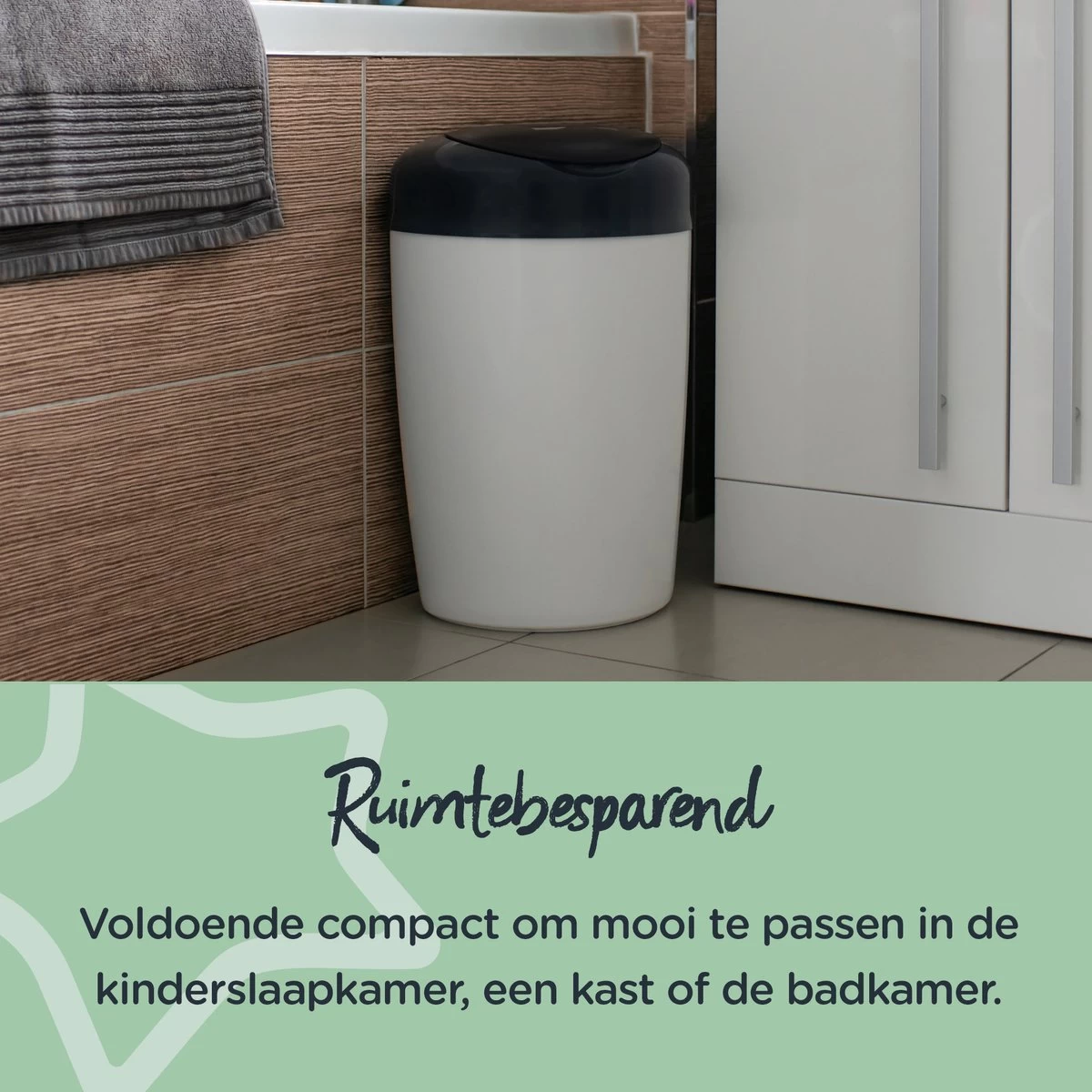 Tommee Tippee Simplee Sangenic Luieremmer, Milieuvriendelijker Systeem, Inclusief 6 Navulcassettes Met Duurzaam Geproduceerde Antibacteriële GREENFILM, Grijs 4 Tommee Tippee Simplee Sangenic Luieremmer, Milieuvriendelijker Systeem, Inclusief 6 Navulcassettes Met Duurzaam Geproduceerde Antibacteriële GREENFILM, Grijs - Afbeelding 4