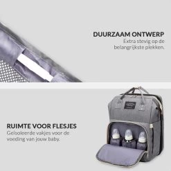 Buxibo 2-in-1 Luier- En Verzorgingstas - Inclusief Verschoon Matje - Baby Rug Tas Met Isoleervak - Diaper Backpack Bag - Reis Rugzak Inclusief Buggy En Kinderwagen Haken - Grote Capaciteit - -Babyproducten Uitverkoop 1200x1200 226