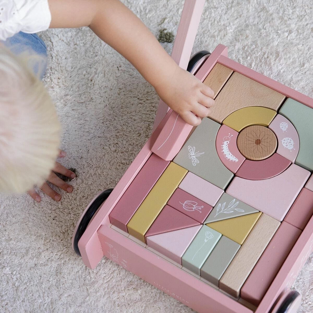 Little Dutch - Blokkenkar Wild Flowers 3 Little Dutch - Blokkenkar Wild Flowers - Afbeelding 3