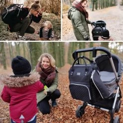 NanaBeebi Luiertas Rugzak Met Verschoonmatje - Zwart - Inclusief Flessenwarmhouder - Kinderwagenhaken En Isoleervak -Babyproducten Uitverkoop 1200x1200 337