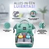 Luiertas Rugzak - Gratis Flessenwarmer En Gratis Kinderwagen Haken - Eindeloos Opbergruimte - Ruime Luiertas - Draaggemak - Mint-groen