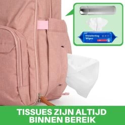 Brisby Slijtvaste Luiertas – Verzorgingstas – Met Buggymontage - Roze -Babyproducten Uitverkoop 1200x1200 406