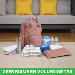 Brisby Slijtvaste Luiertas – Verzorgingstas – Met Buggymontage - Roze -Babyproducten Uitverkoop 1200x1200 408