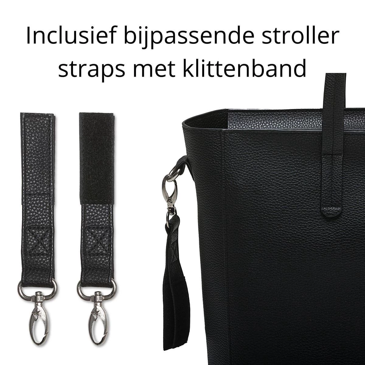Snoozzz Luiertas Luxe Verzorgingstas – Inclusief Uitneembare Tas Organizer Met Thermovak, Stroller Hooks En Verschoningsmatje - Zwart 6 Snoozzz Luiertas Luxe Verzorgingstas – Inclusief Uitneembare Tas Organizer Met Thermovak, Stroller Hooks En Verschoningsmatje - Zwart - Afbeelding 6