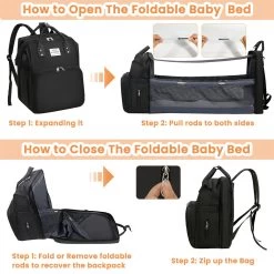 Merkloos Luiertas Rugzak - Luiertassen Met Babybed - Grote Luiertas Met Wieg - Luiertas Verzorgingstas Met Babybedje - Verzorgingsrugzak - Zwart 13 Merkloos Luiertas Rugzak - Luiertassen Met Babybed - Grote Luiertas Met Wieg - Luiertas Verzorgingstas Met Babybedje - Verzorgingsrugzak - Zwart -Babyproducten Uitverkoop 1200x1200 432