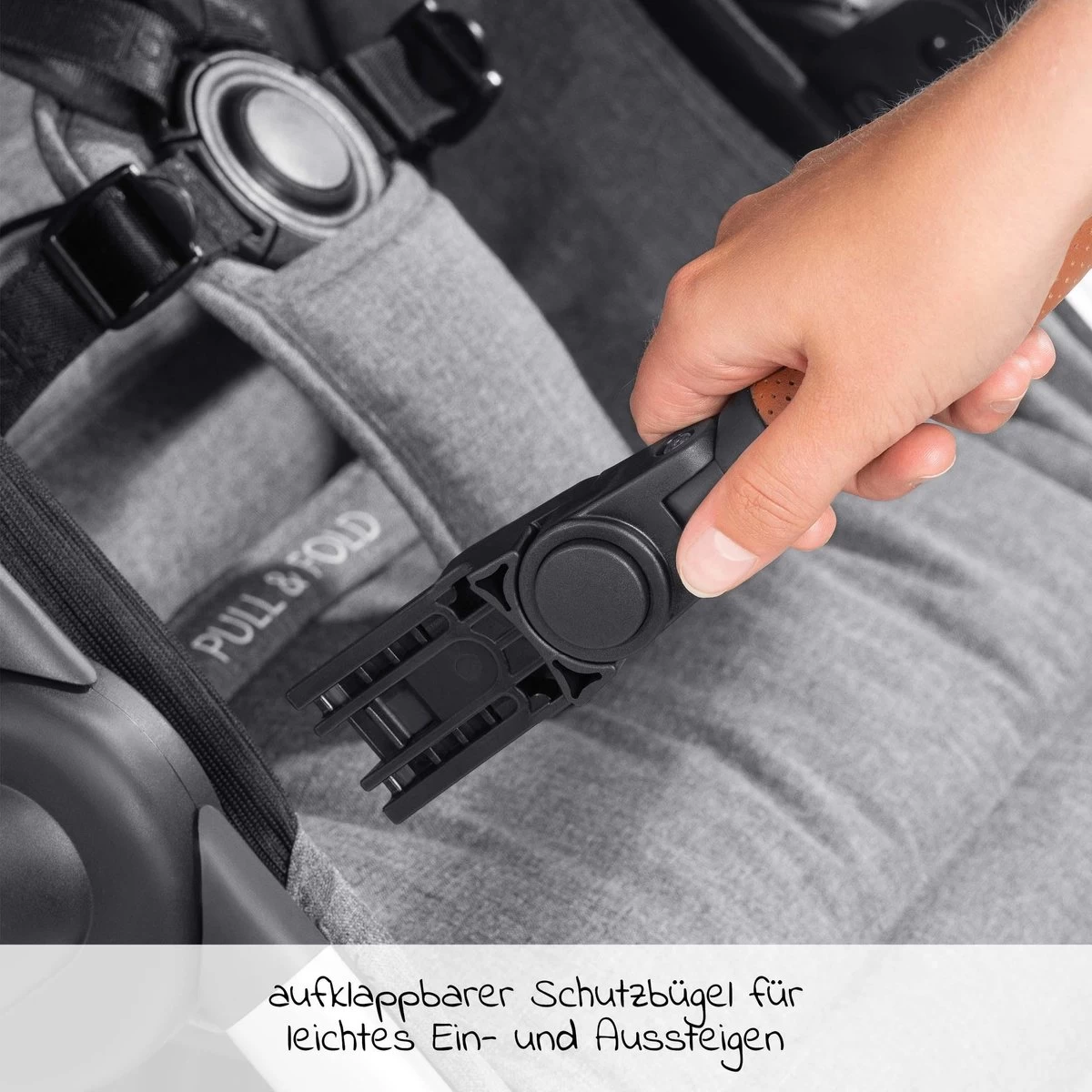 Hauck UpTown Buggy - Met één Hand Opvouwbaar - Grijs 11 Hauck UpTown Buggy - Met één Hand Opvouwbaar - Grijs - Afbeelding 11