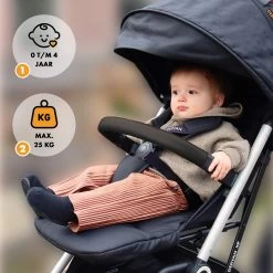 Deryan Luxe XP Buggy XL - Compact Lichtgewicht - Zwart -Babyproducten Uitverkoop 1200x1200 523