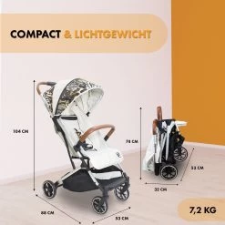 Deryan Luxe Rolo Luxe Lichtgewicht Buggy - Zoo Creme -Babyproducten Uitverkoop 1200x1200 560