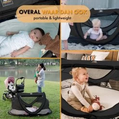 Deryan Peuter Luxe Campingbedje – Inclusief Zelfopblaasbare Matras - Zwart -Babyproducten Uitverkoop 1200x1200 616