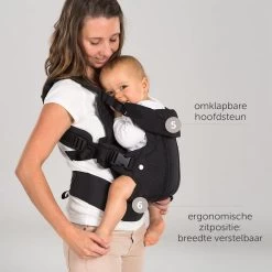 Fillikid Draagzak/Doek - 4 In 1 Ergonomische Buikdrager En Rugdrager - Zwart -Babyproducten Uitverkoop 1200x1200 879