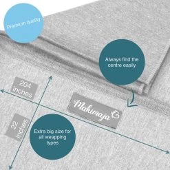 Makimaja Baby Sling - Licht Grijs - Hoge Kwaliteit 100% Natuurlijk Katoen Baby Sling - Baby Sling Pasgeborenen En Baby's Tot 15 Kg - Plus Inclusief: Baby Slabbetje -Babyproducten Uitverkoop 1200x1200 885