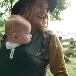 Cuddie Baby Draagdoek - Premium Organic Baby Draagdoek Gemaakt Van Bio Katoen - Newborns Tot 15 Kg - Baby Cadeau - Met Wenskaart - Zwart -Babyproducten Uitverkoop 1200x1200 921