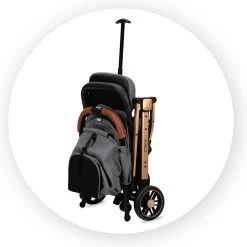 MoMi Wandelwagen - Compacte Lichtgewicht Buggy - Estelle - Gray-Gold (geschikt Van 6mnd - 15kg) -Babyproducten Uitverkoop 1200x1200 940
