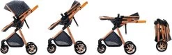 Merkloos Kinderwagen 3-in-1 – Luxe Kinderwagen - Buggy – Wandelwagen - Multifunctioneel – Opklapbaar – Incl Autostoel – Blauw -Babyproducten Uitverkoop 1200x388