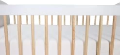 MamaLoes Karolina Ledikant - 60 X 120 Cm - Wit/Naturel - Verstelbare Bodem -Babyproducten Uitverkoop 1200x554