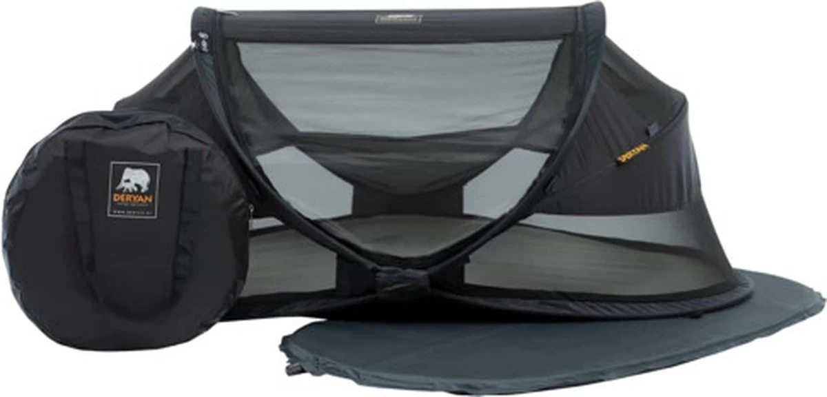 Deryan Baby Luxe Campingbedje – Inclusief Zelfopblaasbare Matras - Zwart 12 Deryan Baby Luxe Campingbedje – Inclusief Zelfopblaasbare Matras - Zwart - Afbeelding 12