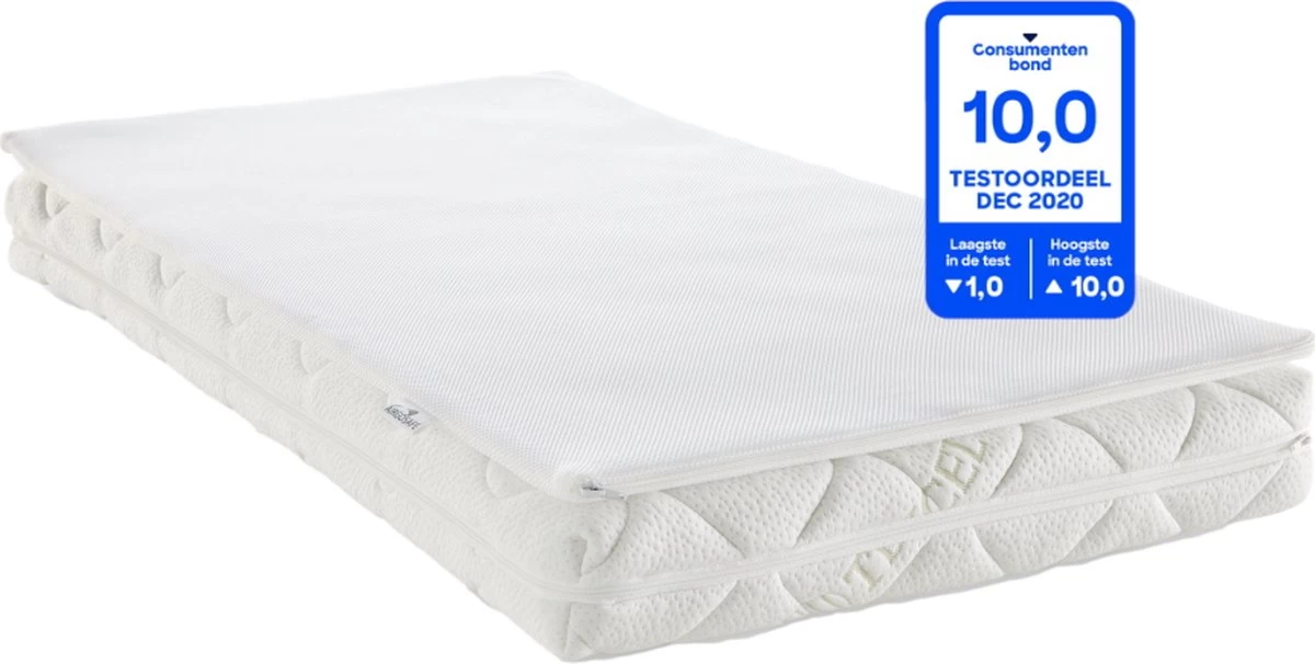 ABZ Babymatras Combi Witte Panter - Inclusief Topper Airgosafe - 60x120 Cm 20 ABZ Babymatras Combi Witte Panter - Inclusief Topper Airgosafe - 60x120 Cm - Afbeelding 20