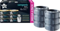 Tommee Tippee Sangenic Tec Luieremmer Navulling Cassettes - 6 Stuks - Universeel