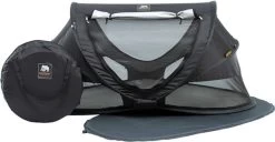 Deryan Peuter Luxe Campingbedje – Inclusief Zelfopblaasbare Matras - Zwart -Babyproducten Uitverkoop 1200x623 1