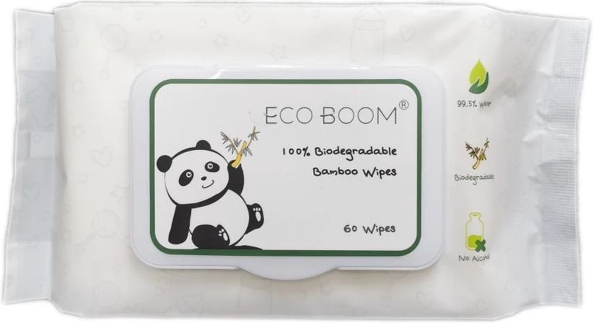 ECOBOOM Bamboo Eco Billendoekjes 9 Pakken (540stks) - 99,5 % Water - Bambo Luierdoekjes - Eco Huiddoekjes - 100 % Afbreekbaar - Bamboe Gezichtdoekjes 2 ECOBOOM Bamboo Eco Billendoekjes 9 Pakken (540stks) - 99,5 % Water - Bambo Luierdoekjes - Eco Huiddoekjes - 100 % Afbreekbaar - Bamboe Gezichtdoekjes - Afbeelding 2