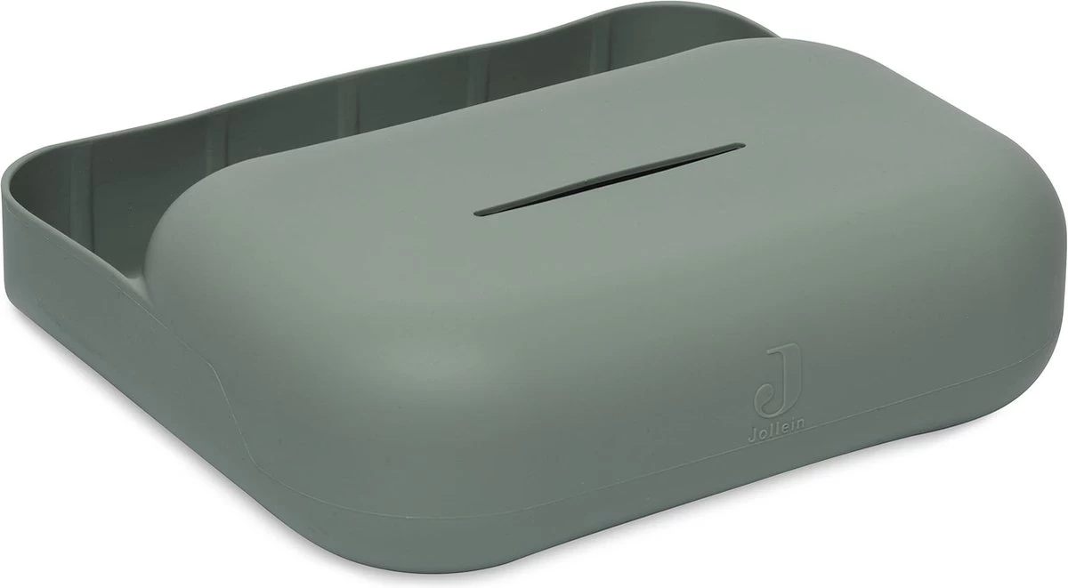 Jollein Billendoekjes Box Siliconen - Ash Green 1 Jollein Billendoekjes Box Siliconen - Ash Green
