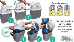 DiaperChamp ONE - Soft Silver - Standaard Luieremmer 31 DiaperChamp ONE - Soft Silver - Standaard Luieremmer -Babyproducten Uitverkoop 1200x678 7