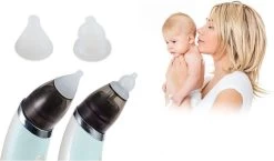 A&K Elektrische Oplaadbare Neuspeer Voor Baby En Kinderen - Inclusief Oplader, Handleiding En Batterijen - Hygiënische Neusreiniger - Baby Aspirator - Neuszuiger - Baby Neuspompje - Toetenveger - Snoetenpoetser - Mintgroen - Neusspoeler -Babyproducten Uitverkoop 1200x703 1