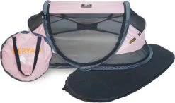 Deryan Baby Luxe Campingbedje – Inclusief Zelfopblaasbare Matras - Rose -Babyproducten Uitverkoop 1200x709 2