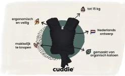 Cuddie Baby Draagdoek - Premium Organic Baby Draagdoek Gemaakt Van Bio Katoen - Newborns Tot 15 Kg - Baby Cadeau - Met Wenskaart - Zwart -Babyproducten Uitverkoop 1200x734 1