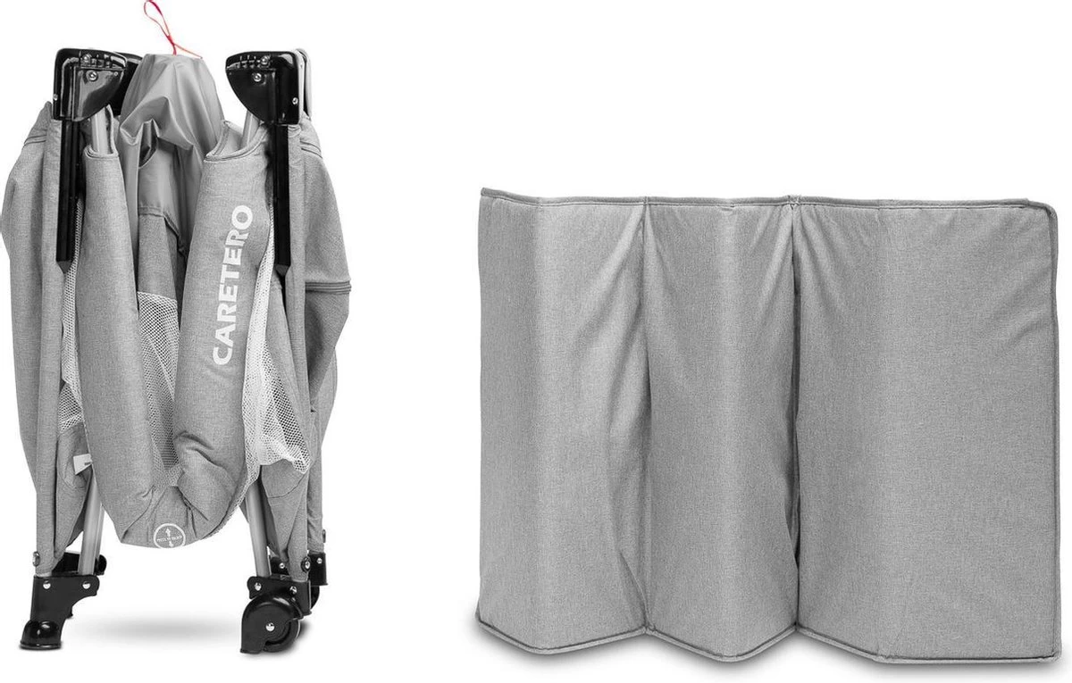 Caretero - Reisbedje Met Nachtkastje Esti Grijs 4 Caretero - Reisbedje Met Nachtkastje Esti Grijs - Afbeelding 4