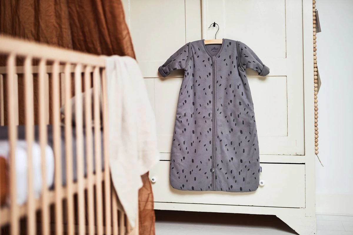 Jollein Baby Baby Winterslaapzak Met Afritsbare Mouw 70cm Spot - Storm Grey 6 Jollein Baby Baby Winterslaapzak Met Afritsbare Mouw 70cm Spot - Storm Grey - Afbeelding 6