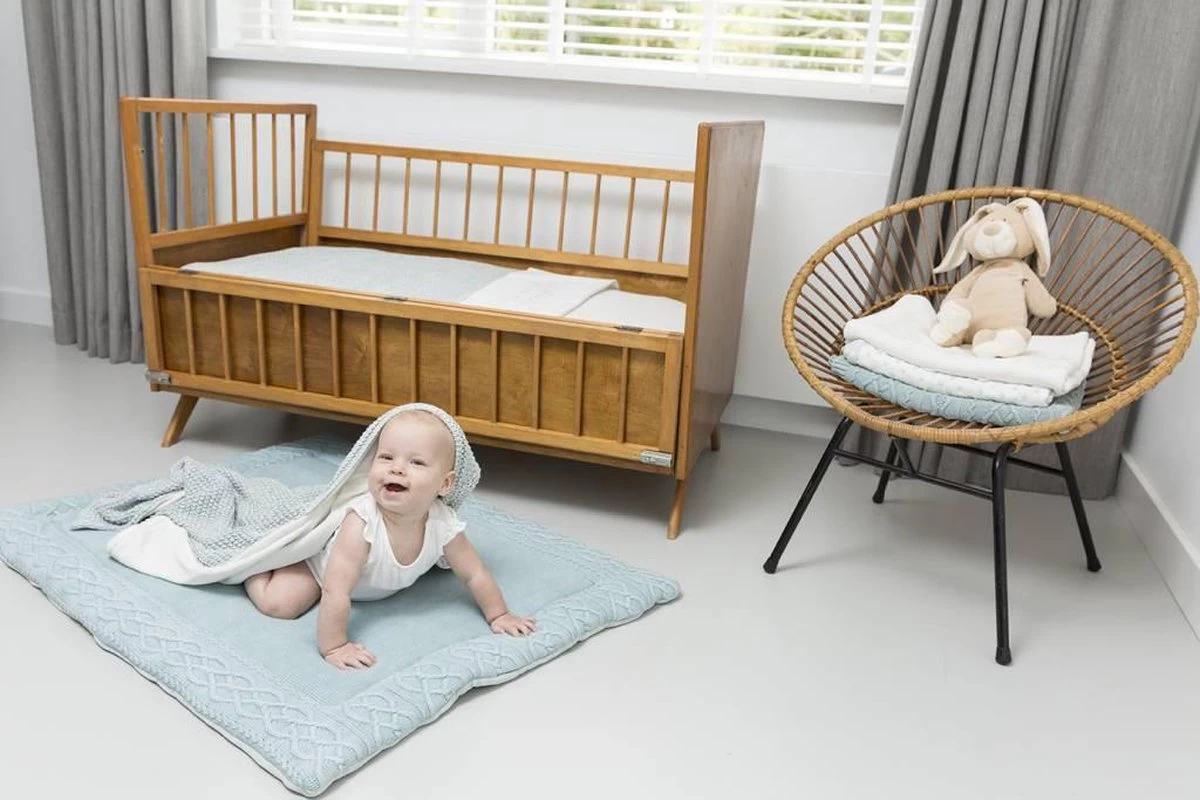 Meyco Wiegdeken Relief Mixed - Zand - 75x100 Cm 5 Meyco Wiegdeken Relief Mixed - Zand - 75x100 Cm - Afbeelding 5