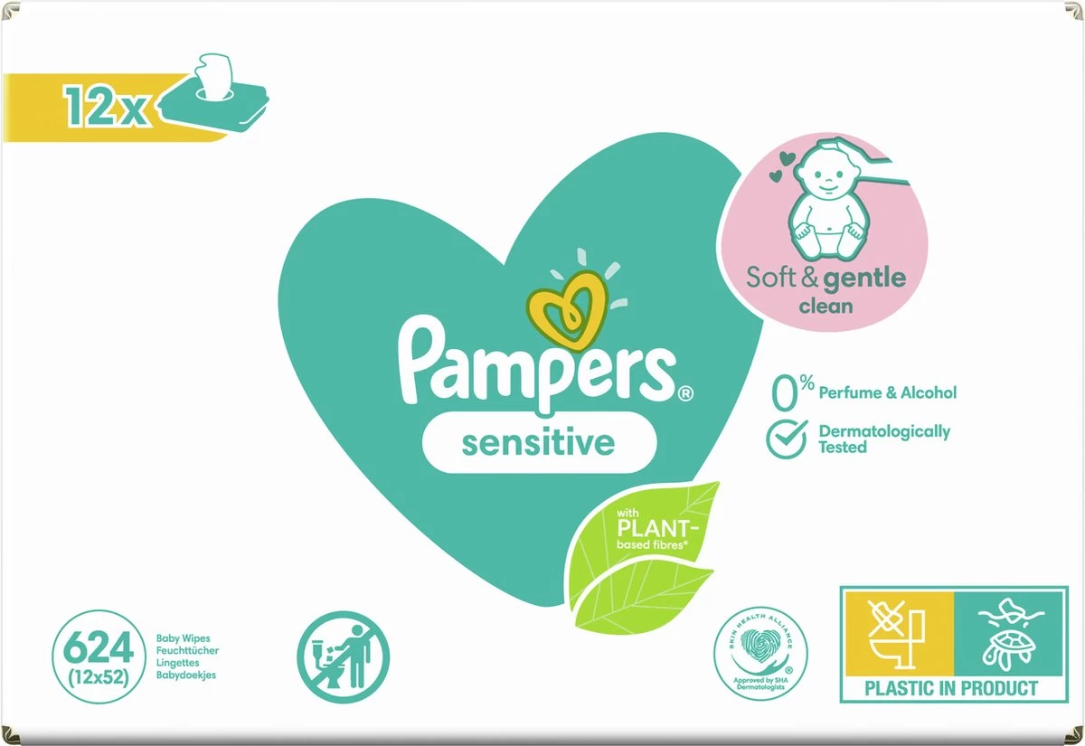 Pampers® Pampers - Sensitive - Billendoekjes - 1872 Doekjes - 36 X 52 3 Pampers® Pampers - Sensitive - Billendoekjes - 1872 Doekjes - 36 X 52 - Afbeelding 3