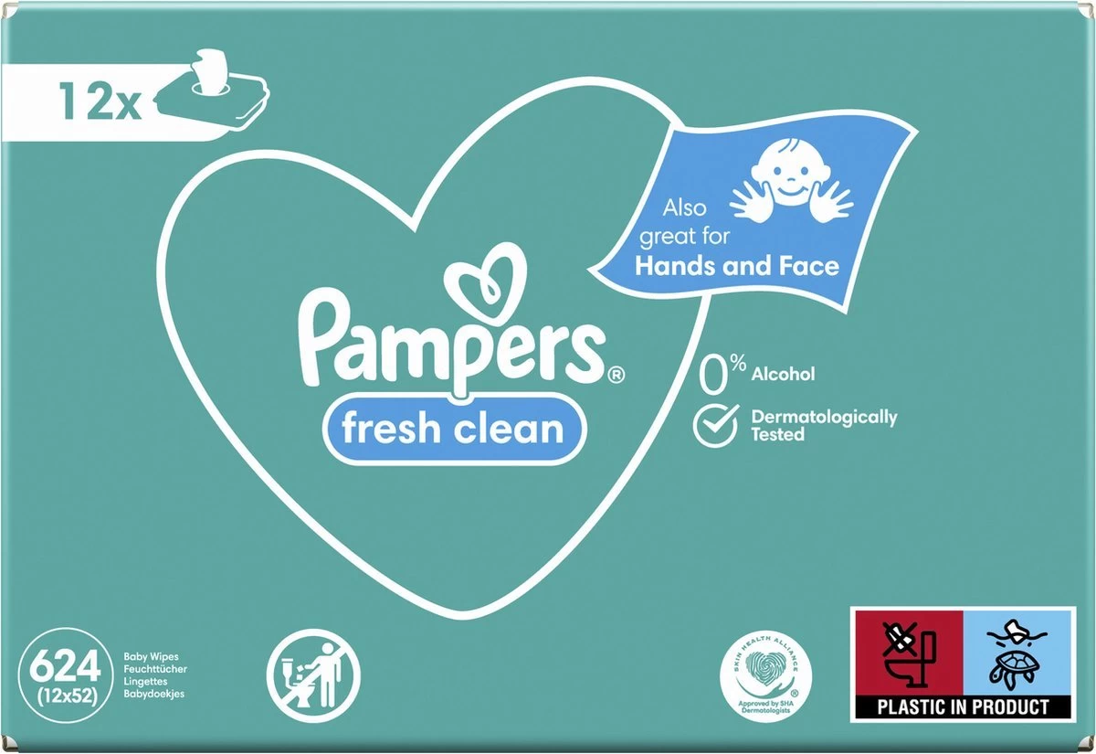 Pampers® Pampers - Fresh Clean - Billendoekjes - 1248 Doekjes - 24 X 52 3 Pampers® Pampers - Fresh Clean - Billendoekjes - 1248 Doekjes - 24 X 52 - Afbeelding 3