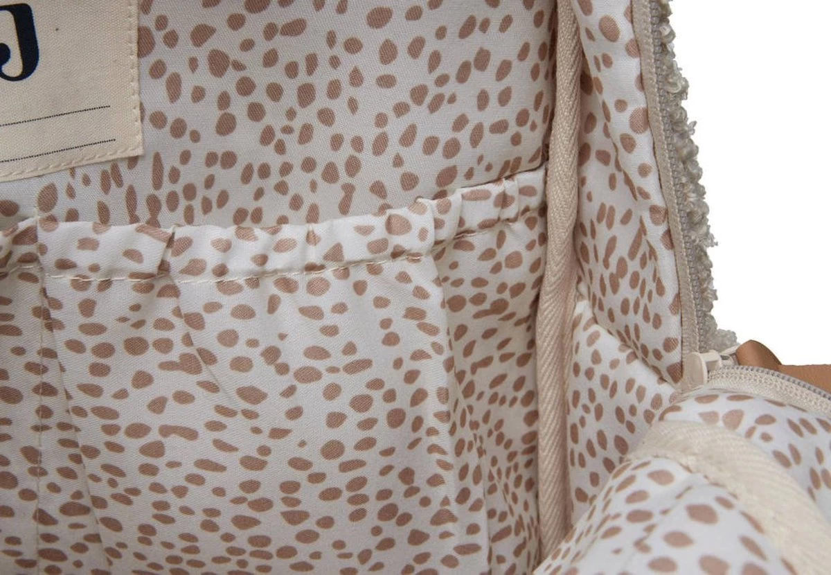 Jollein Luiertas Rugzak Boucle - Naturel 2 Jollein Luiertas Rugzak Boucle - Naturel - Afbeelding 2